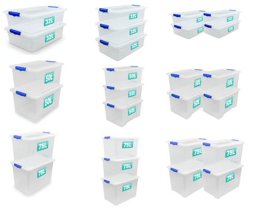 Plastic storage boxes - storage, clip