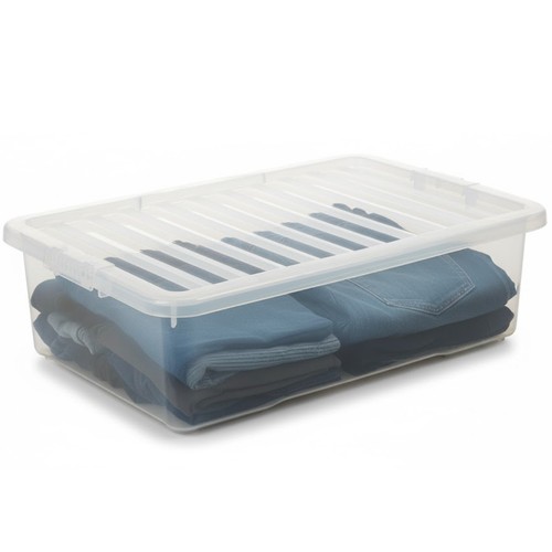 Clear plastic storage - clear, boxes